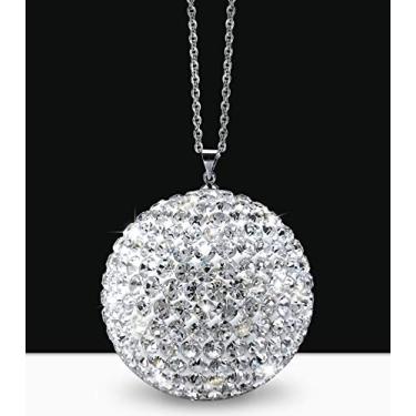 Imagem de Pingente de carro com bola de cristal para carro, retrovisor, espelho traseiro, acessórios de decoração de carro, decoração brilhante para mulheres