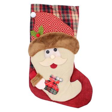 Imagem de Decoração Natal Meia Papai Noel Natalino 47cm