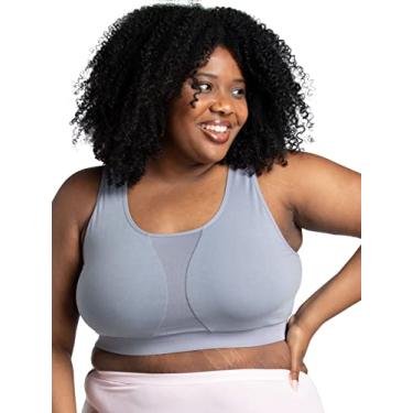 Imagem de Fruit of the Loom Sutiãs e regatas confortáveis femininos (P-6GG), Sutiã confortável - Respirável - Pacote com 2 Into the Night/Tiffany Silver, GG