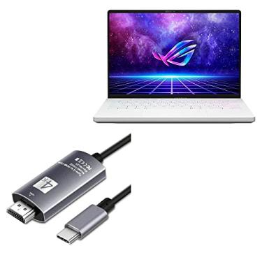 Imagem de Cabo BoxWave compatível com ASUS ROG Zephyrus G14 (GA402) (cabo da BoxWave) - Cabo SmartDisplay - USB tipo-C para HDMI (6 pés), cabo USB C/HDMI para ASUS ROG Zephyrus G14 (GA402) - Preto