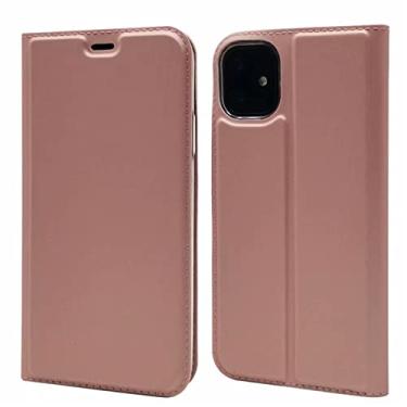Imagem de YINGDAFENG Capa para iPhone 14/14 Pro/14 Plus/14 Pro Max, capa de couro PU carteira vintage capa flip TPU carcaça interna slots para cartão fecho magnético função de suporte à prova de choque completo, rosa, 14pro max 6,7 polegadas