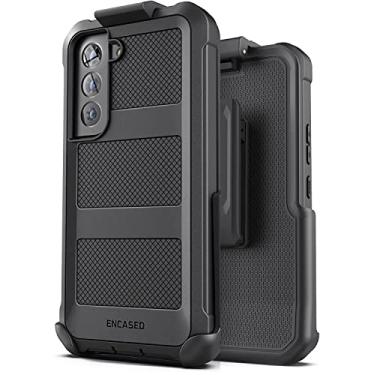 Imagem de Encased Capa de cinto resistente para Samsung Galaxy S22 com clipe de coldre, série Falcon (versão 2022) (S22)