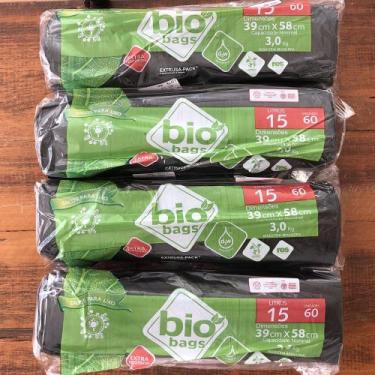 Imagem de Sacos Para Lixo Bio Bags 15 Litros Biodegradáveis (240 Unid) - 04 Rolo