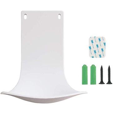 Imagem de Cotn - Bandeja de gotejamento para dispensador automático de sabonete, suporte para parede e desinfetante para as mãos, suporte dispensador, suporte para dispensador de sabonete, (branco com furo e um par de pregos)