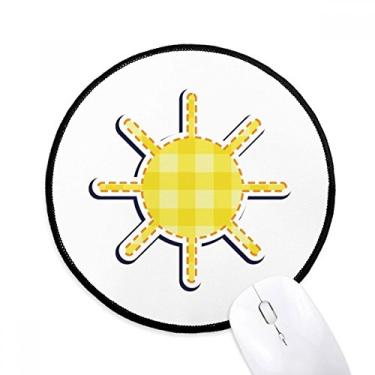 Imagem de DIYthinker Universo Alien Monster Sun Mouse Pad Desktop Office Tapete redondo para computador