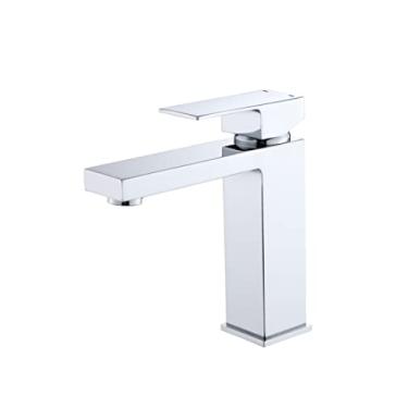 Imagem de Torneira Monocomando Quadrada Bica Baixa Cromada Luxo Banheiro Lavabo Inovartte IN12