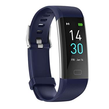 Imagem de SZAMBIT Smart Bracelet Watch Fitness Activity Tracker Heart Rate Monitor Pressure Sports Smart Watch Men Competible Para Xiaomi Huawei IOS Android (Azul)