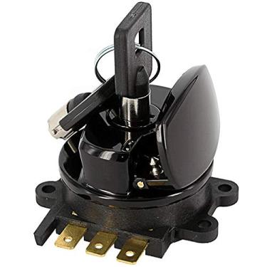 Imagem de Chave redonda de interruptor de ignição para 93-13 Harley-Davidson Softail Road King FXDWG FLHR 71313-96A (preto)