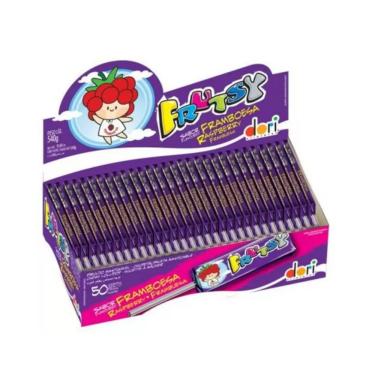 Imagem de Pirulito Framboesa Mastigável Frutsy C/50 unids – Dori