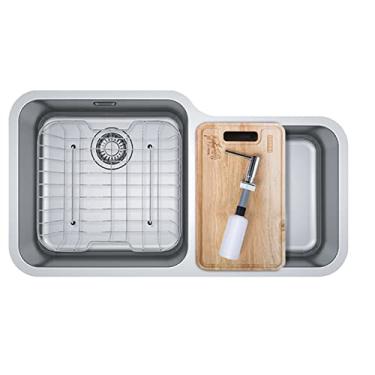 Imagem de Cuba Dupla Embutir Bell Franke 84,5x46,5 c/Acessórios e Válvula 4,5