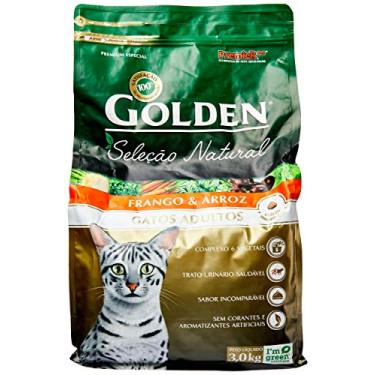Imagem de Premier Pet Ração Golden Seleção Natural para Gatos Adultos, 3kg, Sabor Frango e Arroz