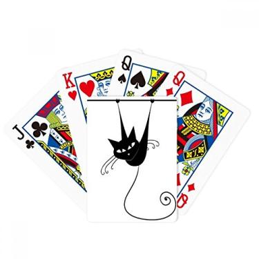 Imagem de DIYthinker Climb Rail Black Cat Halloween Animal Poker Baralho Presente de Mesa