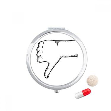 Imagem de Ridicule Gesture Line Desenho Padrão Pílula Bolso Armazenamento de Remédio Dispensador de Recipiente