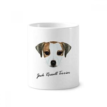 Imagem de Jack Russell Terrier Caneca, Caneca, Escova de Dentes de Animal para Cachorro, Caneca Branca de Cerâmica 355 ml