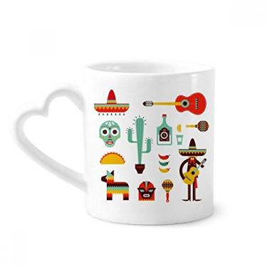 Imagem de Caneca Sombrero Tequila Guitar Chili Mexico Elment Caneca Café Cerâmica Copo Coração Vidro