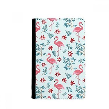 Imagem de Bolsa carteira com estampa de flamingo, plantas tropicais, porta-passaporte, Notecase Burse