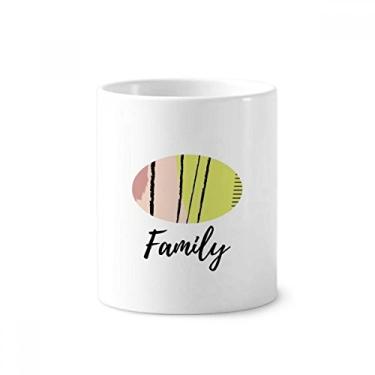 Imagem de Suporte de caneta de escova de dentes com estampa de plantas abstratas quentes com suporte de cerâmica