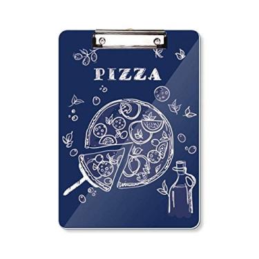 Imagem de Placa de suporte para prancheta Pizza Italy Foods para desenho de linha A4