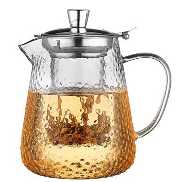 Imagem de PAYNAN Chaleira de vidro resistente ao calor, vidro e infusor de chá, jarro de café, conjunto de chá de vidro para casa