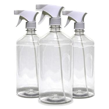 Imagem de 3 Frasco Borrifador Spray 1000ml Cilíndrico Gatilho
