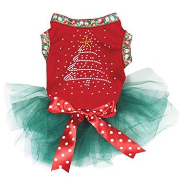 Imagem de Petitebella – Camisa de algodão com strass para árvore de NatalPetitebella Small verde OX-HBAB-BNMU