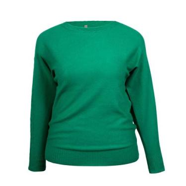 Imagem de Blusa Feminina Mochine Tricot Plus Size Verde