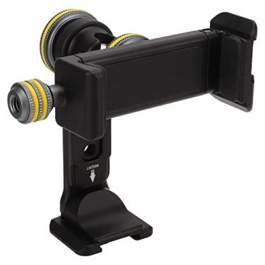 Imagem de Suporte para tripé de Telefone, Rotação de 360 ​​graus Furo de Parafuso de 3/8 Polegadas Suporte de tripé para Smartphone Em Liga de Alumínio para Diferentes ângulos de Disparo para Luz