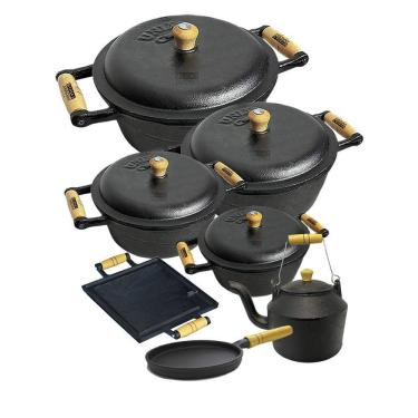 Imagem de Conjunto Panelas Ferro Mineira 7 Peças - Durável e Versátil