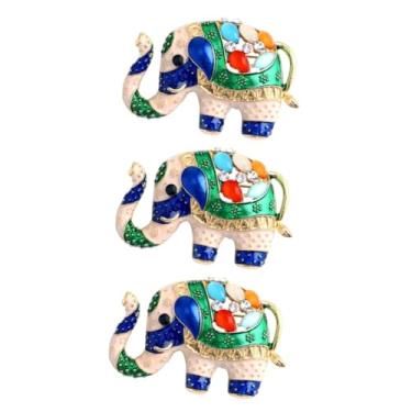 Imagem de PACKOVE 2 Unidades broche de elefante decoração colorida decoração moderna alfinetes decorativos alfinete de broche de roupas alfinete de broche retrô vintage PIN acessórios Senhorita Liga