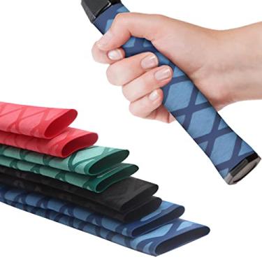 Imagem de Tubo termorretrátil azul, 3,2 pés, diâmetro 40 mm (1,6 pol.), para alça de remo, pá de caiaque, cabo de madeira de martelo, vara de pesca, bambu, alça de raquete, mastro de veleiro, isolamento de tubo