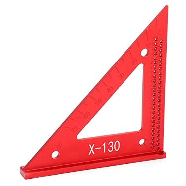Imagem de Régua Triangular de Escrita, Liga de Alumínio Durável Belo Furo Fácil para Carpintaria Régua Triangular de Escrita para Hobbyists DIY para Projetos de Carpintaria