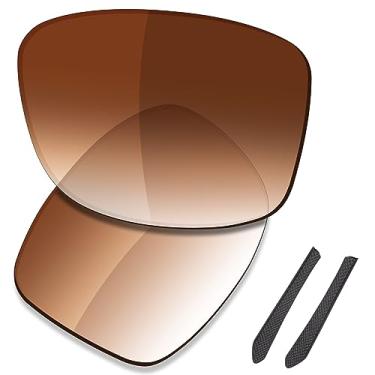 Imagem de SAUCER Lentes de substituição premium para óculos de sol Oakley Jupiter Squared OO9135 High Defense – Marrom dégradé matizado polarizado