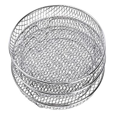 Imagem de Acessórios para fritadeira a ar de 3 camadas, prateleiras empilháveis bandeja de aço inoxidável 304 para fritadeira a ar acessórios para fritadeira a ar, pode ser lavado na lava-louças, adequado para