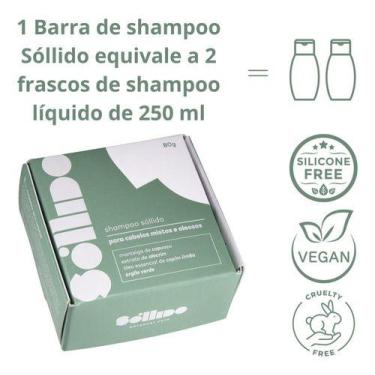 Imagem de Shampoo Vegano Barra Sóllido 80G Cabelos Mistos E Oleosos - Sollido