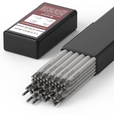Imagem de YESWELDER E7018 5/32" 2,3 kg, haste de solda com baixo teor de hidrogênio e aço carbono, eletrodos
