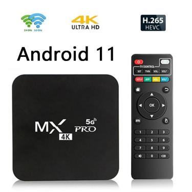Imagem de MXQ Pro Smart TV Set Top Box  Dual WiFi  4G  5G  3D  Media Player  Home Theater  Android 11  4K  HD
