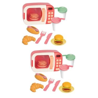 Imagem de Abaodam 2 Conjuntos microondas infantil brinquedos de cozinha cortando frutas mini microondas cozinha de brinquedo cozinha brinquedo decoração Brinquedos infantis adereço de mini casa Bebê