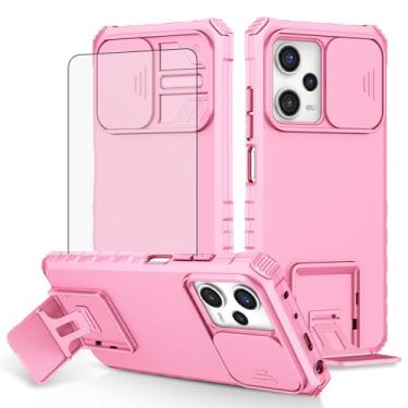 Imagem de Asuwish Capa de celular para Xiaomi Poco X5 Pro/Redmi Note 12 Pro 5G com protetor de tela de vidro temperado e capa de câmera deslizante com suporte, suporte, acessórios de célula protetora X5Pro