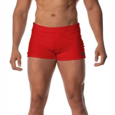 Imagem de Sunga Boxer Vermelha Tendência Moda Praia Natação Box-Masculino
