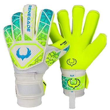 Imagem de Renegade GK Luvas de goleiro Wraith Vortex | 3,5 + 3 mm Hyper Grip e Duratek de 4 mm | Luvas de goleiro amarelo e azul neon (tamanho 10, adulto, masculino, corte híbrido, nível 3)