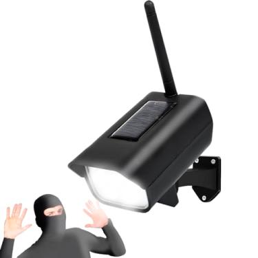 Imagem de Refletor Led Com Sensor De Presença Câmera Falsa Espanta Ladrão IP65 Externa Fotocelula Com Controle Remoto