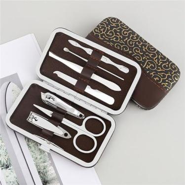 Imagem de Ferramenta de beleza cortador de unhas tesoura pedicure conjunto de cuidados com as unhas conjunto de manicure kit cortador aparador de unhas feminino masculino, a