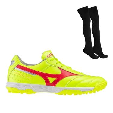 Imagem de Kit Chuteira Society Mizuno Morelia II Pró + Par-Masculino