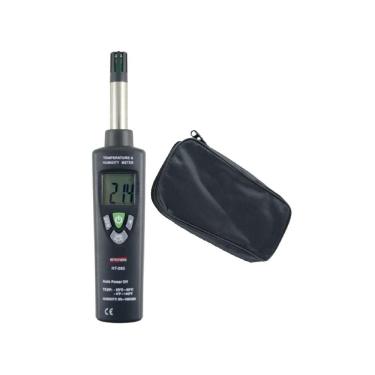 Imagem de Kit Termo Higrômetro Digital Temperatura Psicrômetro Umidade Min Max Termistor Ht-260 Portátil Instrutherm Estojo Es-01