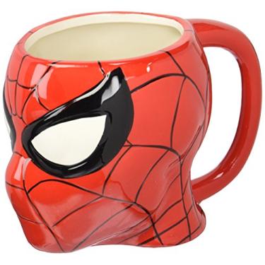 Imagem de Zak Designs MRTI-8511 Caneca esculpida de cerâmica do Homem-Aranha Marvel Comics
