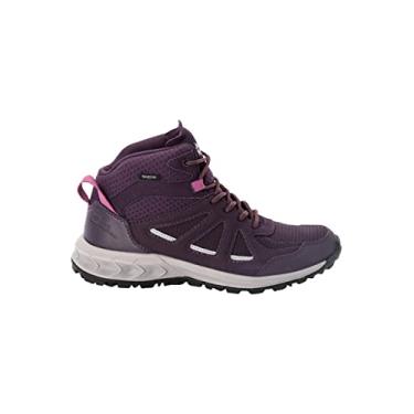 Imagem de Jack Wolfskin Woodland 2 Texapore Mid W Tênis de caminhada feminino, Roxo/Phantom, 8 Wide