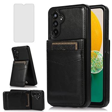 Imagem de Asuwish Capa de telefone para Samsung Galaxy A13 5G com protetor de tela de vidro temperado porta-cartão de crédito carteira suporte acessórios de celular de couro Gaxaly A13 G5 Galaxies 13A SM A136U