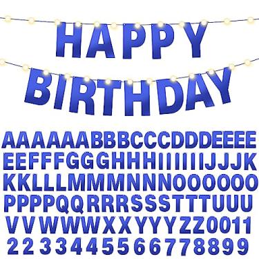 Imagem de TaoBary 112 peças, kit de letras faça você mesmo, com glitter, letras personalizáveis, inclui 107 letras e números, 3 cordas e 2 agulhas para decoração de aniversário, Halloween, Natal, casamento, dia