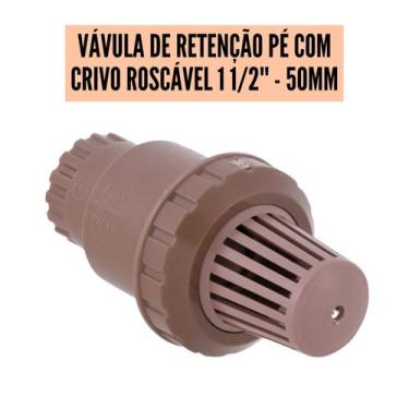Imagem de Válvula De Retenção/Pé com Crivo (Roscável ou Soldável) 3/4, 1", 1 1/2