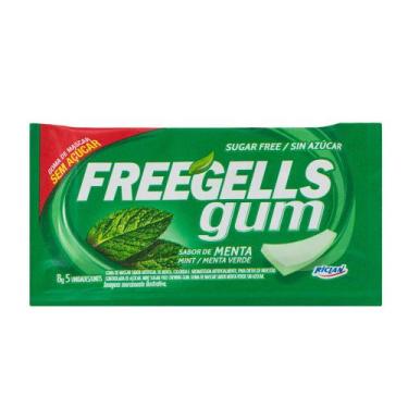 Imagem de Chiclete Freegells Gum Menta Sem Açúcar com 8g